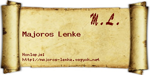 Majoros Lenke névjegykártya